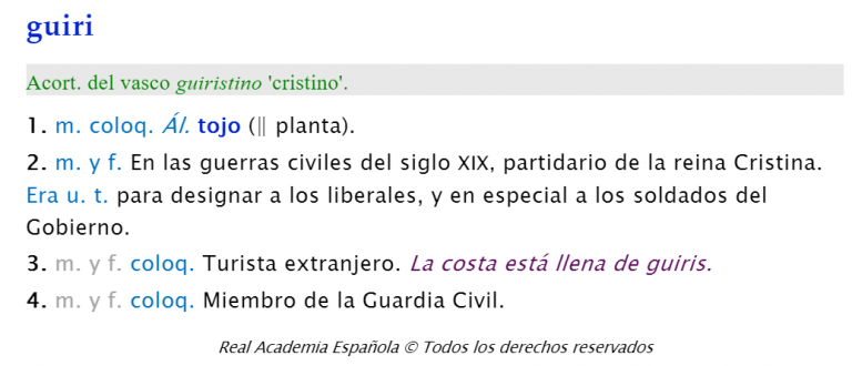 De Donde Viene La Palabra Guiri